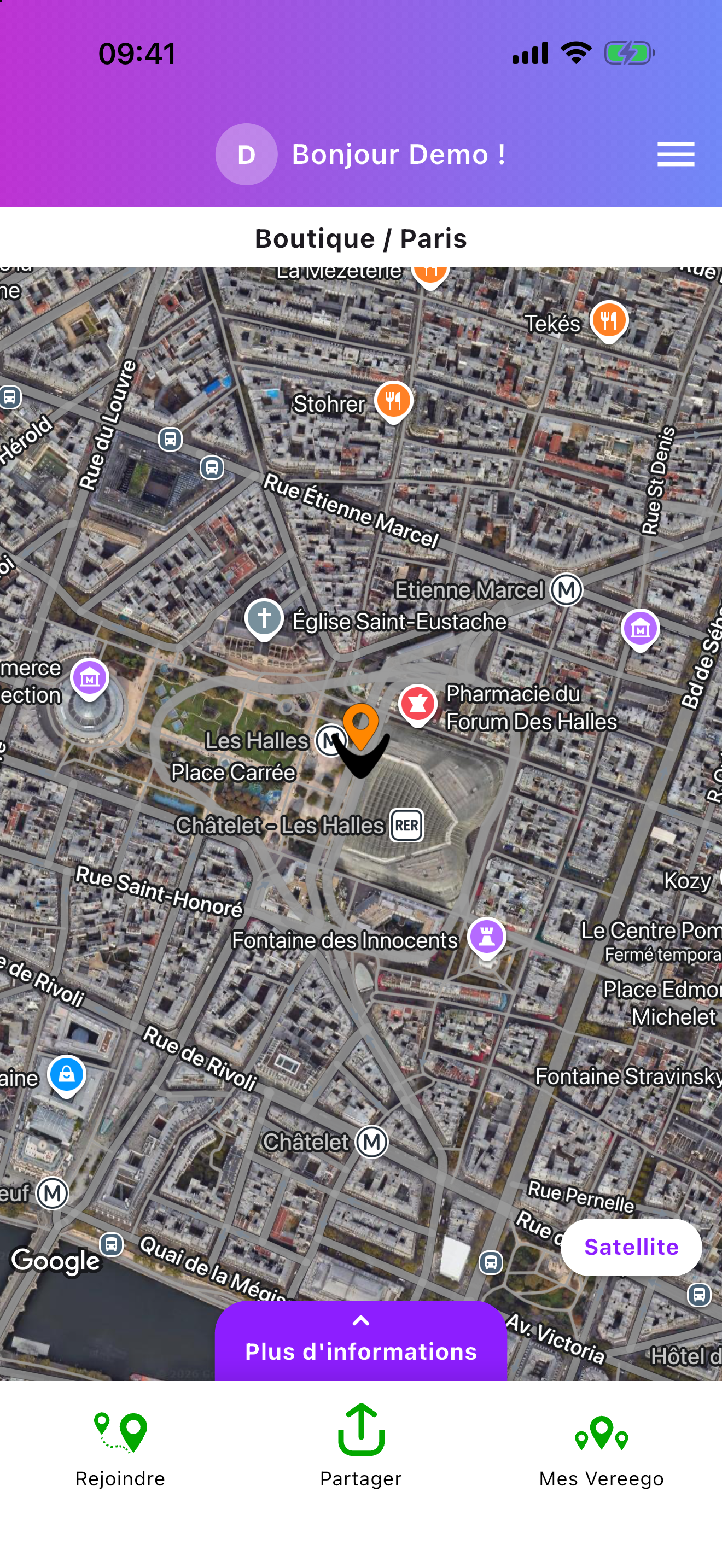Écran de localisation VereeGo